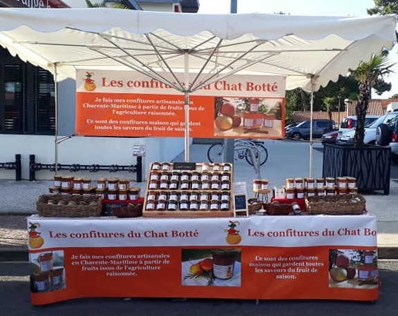 les confitures du Chat Botté - stand  de marché