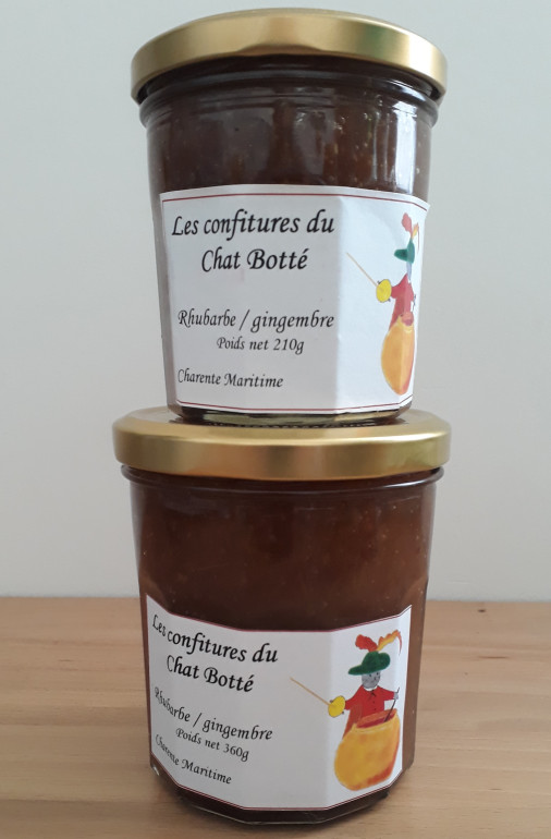 les confitures du Chat Botté - confiture rhubarbe gingembre